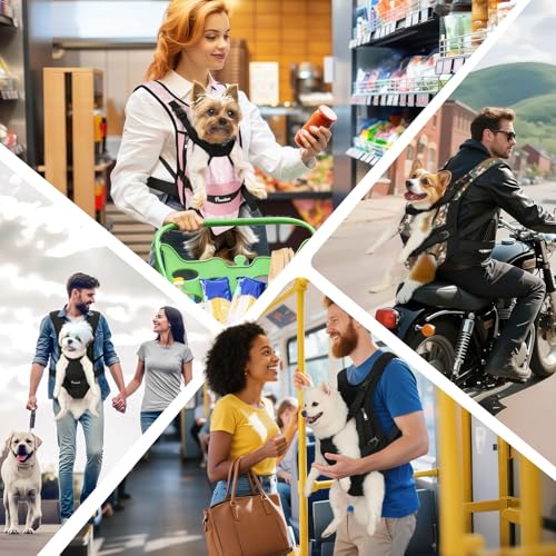 Pawaboo Pet Dog Front Carrier Backpacks, Legs Out Pet Carrier Backpack for Dogs, Adjustable Dog Chest Carriers Purse for Small Medium Dogs Hands Free for Travel Hiking Cycling Camping, XL, Black - color: AA-Black, style: Extra Large (Pack of 1)