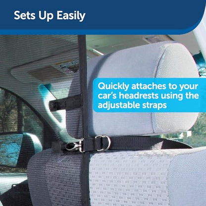 PetSafe Happy Ride Dog Barrier - Keeps Pets Safely in The Back Seat - Durable Mesh Material - Adjustable Straps for Secure Fit - Easy Installation & Storage - for Cars, Trucks, & SUVs