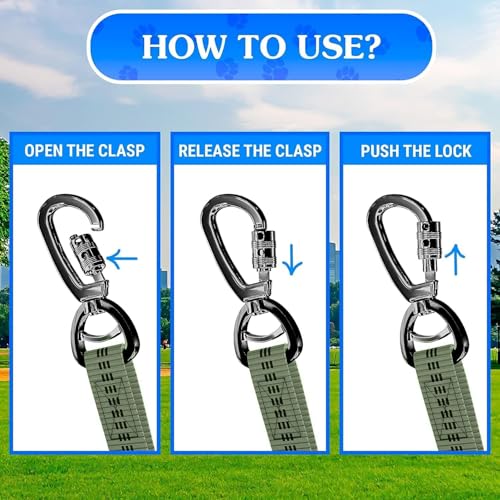 Dog Leash – Dual Reflective with Non-Tangle Design – Heavy Duty Nylon and Metal Buckles – Ideal (Khaki, 2 Dog Leash) - color: Khaki