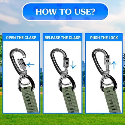 Dog Leash – Dual Reflective with Non-Tangle Design – Heavy Duty Nylon and Metal Buckles – Ideal (Khaki, 2 Dog Leash) - color: Khaki