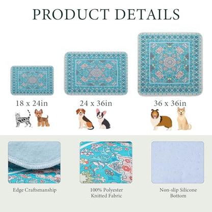 Homimp Washable Pee Pads for Dogs, 4 Pack Reusable Puppy Pads, Absorbent and Leakproof Dog Pee Pads, Non Slip Puppy Training Pads, Pet Mat for Floor, Crate, Couch, Whelping, 24"x36" - size: 24"x36"(Pack of 4)