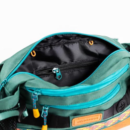 Wilderdog Mega Hip Pack with 3-Liter Capacity, Two Mesh Water Bottle Pockets, Interior Key Loops, Adjustable Straps, and Poop Bag Dispenser (Evergreen) - color: Evergreen