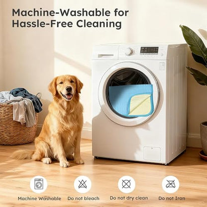 Quimoy Dog Cooling Mat 38"x28", Waterproof Pet Cooling Pad | Dog Cooling Pad with Chill Cold Fiber(Q-Max>0.4), Non-Slip Washable Summer Coolings Mat for Medium Dogs - size: 38”x28”