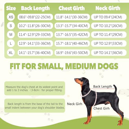 Dog Diapers Suit Period Onesie for Female Dog Sanitary Panties Male Doggy Heat Diapers Cover Fit for Small Medium Dogs Pink Dots/L - size: Large