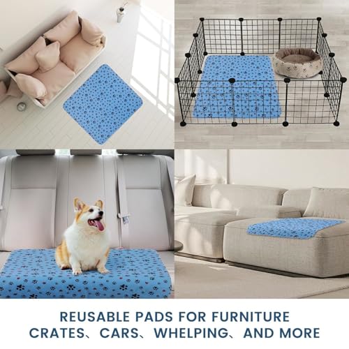 Washable Pee Pads for Dogs,2 Pack Extra Large 36"x72" Super Absorbent Reusable Puppy Pads,Non-Slip 100% Waterproof Dog Pee Pad,Pet Training Pads for Couch, Crate,Potty Training,Floor - size: 36X72 Inch（Pack of 2）