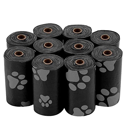 Best Pet Supplies Dog Poop Bags for Waste Refuse Cleanup, Doggy Roll Replacements for Outdoor Puppy Walking and Travel, Leak Proof and Tear Resistant, Thick Plastic - Black, 240 Bags - color: Black, size: 240 Bags