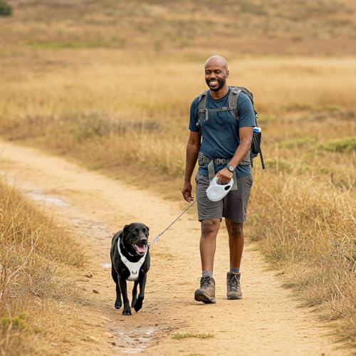 TUG Dog Harness with 2 Leash Connection Points | Adjustable, Padded, Lightweight | Handle on Back | No-Pull Front Clip (Medium, Black) - color: Black - Basic Harness, size: Medium
