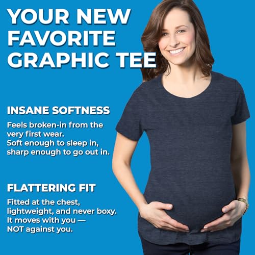 Maternity Baby Peeking T Shirt Funny Pregnancy Tee for Expecting Mothers - color: Pink, size: Large