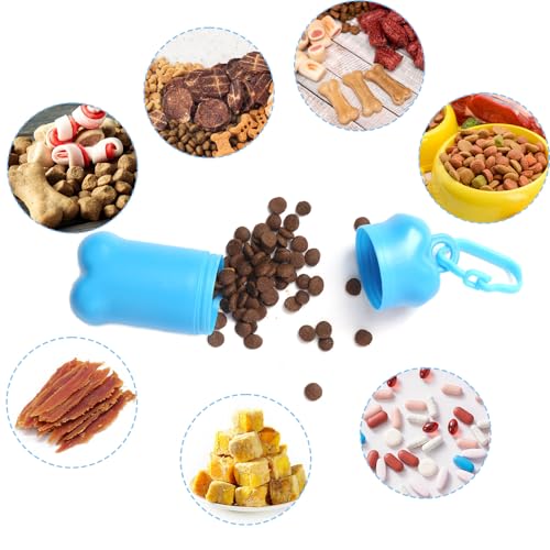 Portable Dog Treat Pouch for Pet Training, Mini Treat Holder Small Dog Treat Bag for Training, Dog Probiotics Container -1 piece(Pink) - color: Pink