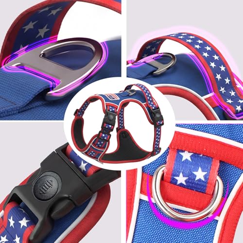 Small Dog Harness No Pull, Puppy Harness with 3 Quick Snap Buckles, Escape Proof Easy Walk Vest for Pug, Mini Schnauzer, Lightweight Tactical Pet Doggy Gear with Handle (S Size) - size: Small