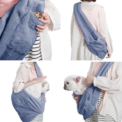 Cat Carrier Slings Soft Puppy Carrying Bag for Outdoor Travel Pet Boby Holder Hands Free for Small Dogs Kittens, Dark Grey - color: Dark Grey