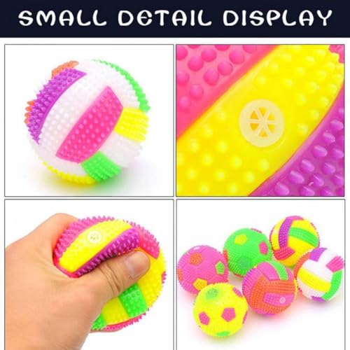 Flashing Football Shape LED Light Sound Bouncy Ball Funny Kids Pet Dog Toy Interactive Dog Toy, Xmas Gifts