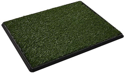Artificial Grass Puppy Pee Pad for Dogs and Small Pets - 20x25 Inch, Reusable 3-Layer Turf Pads for Dogs with Tray - Indoor and Outdoor Fake Grass Potty Pet Supplies by PETMAKER - size: Medium 3-Layer System