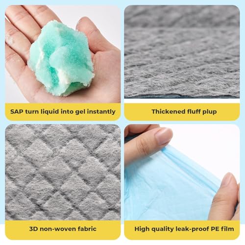 Dog Pee Pads: Super Absorbent & Leak-Proof Puppy Pads - Charcoal Thicken Disposable Dog Training Pads Potty Pads for Dogs - Pee Pads for Doggie Cats Rabbits Quick Dry 35''x24''- (40 Count)
