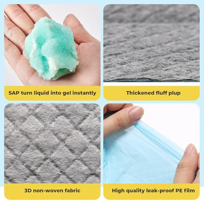 Dog Pee Pads: Super Absorbent & Leak-Proof Puppy Pads - Charcoal Thicken Disposable Dog Training Pads Potty Pads for Dogs - Pee Pads for Doggie Cats Rabbits Quick Dry 35''x24''- (40 Count)