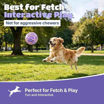 Dog Balls for Large Dogs, 7'' Large Dog Ball, Durable Outdoor Fetch Toy, Bouncy Floating Water Ball, Interactive TPR Foam Dog Toy for Large Breeds, Gentle on Teeth, Pink & Purple Ombre - color: Pink & Purple Ombre