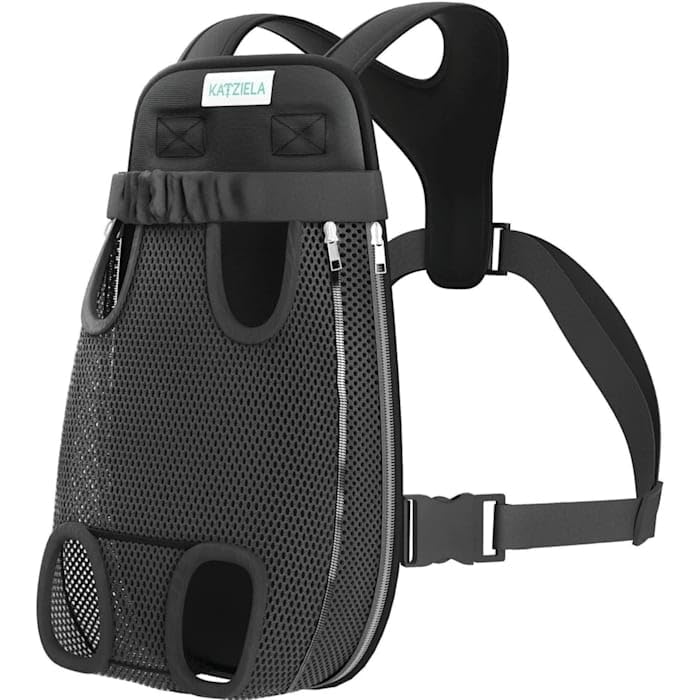 Dog Carrier Front Pack - Pet Cat and Dog Front Carrier - Puppy Backpack Carrier for Small Dogs - Harness and Carrying Holder Pouch for Travel, Hiking, Bike - Adjustable Leg Out Design (X-Large) - color: X-Large