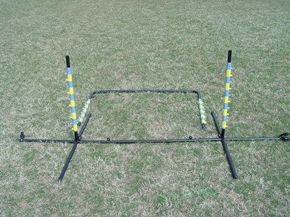 Agility Tire Jump - Double Walled Inflatale Tires with a Metal Frame Setup for Competition and Training - color: Purple-Orange
