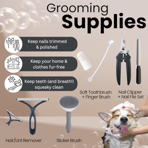 PupLuxe Puppy Starter Kit - Black 22 Piece Dog Training Kit | Great Puppy Gift for First Time & Experienced Owners | New Dog Bundle