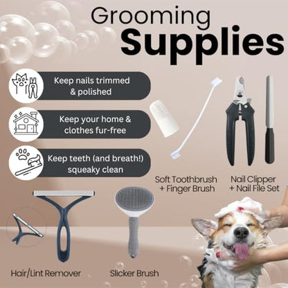 PupLuxe Puppy Starter Kit - Black 22 Piece Dog Training Kit | Great Puppy Gift for First Time & Experienced Owners | New Dog Bundle