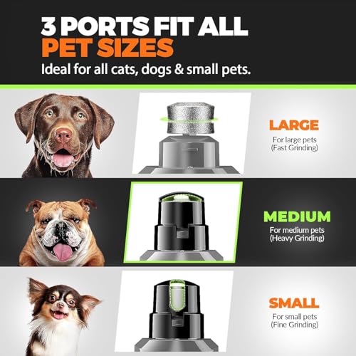Whisper Quiet Dog Nail Grinder with 4 LED Lights, Safe & Stress-Free for Sensitive Dogs Cats of All Breeds & Sizes, 3 Grinding Bits, 3-Speed, Pet Nail Trimmers, Rechargeable Painless Grooming Kit Grey - color: Grey