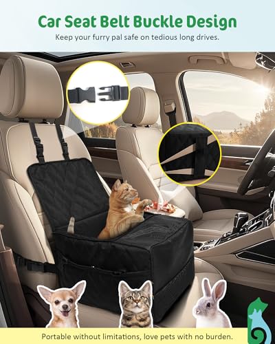 Airline Approved Dog Cat Carrier for Small Dogs & Cats up to 15 lbs, TSA Travel Crate with Safety Zippers, Soft Sided Cat Carrier with Collapsible Bowl, Portable Foldable Puppy Bag