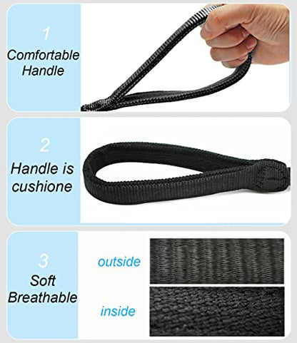 2/3/4/6/10 Foot Reflective Dog Leash Strong Nylon Rope Braided Heavy Duty for Large and Medium Small Dogs Walking Training Leads (Black, 3ft * 1/2") - color: Black, size: 3ft * 1/2"