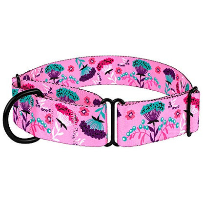 CollarDirect Martingale Dog Collar Heavy Duty Nylon Slip Collars for Small Medium Large Dogs [Nylon, Patterned, Navy Blue, L, 15"-20"] - color: Navy Blue, size: Large (Neck Size 15"-20")