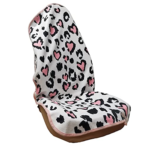 Car Seat Cover Protector Front Seats,for Gym Workout,Running,Swimming,Beach and Hiking,Waterproof Sweat Towel Bucket Seat Covers for Cars SUV Trucks (Leopard Print, 1Pcs) - color: Leopard Print, size: 1Pcs Front Seat Towel