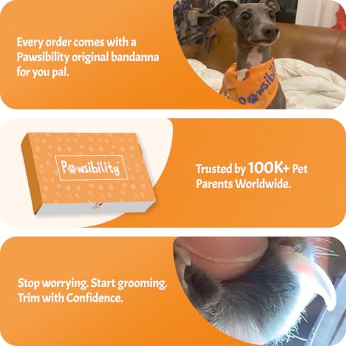 Pawsibility Pet Nail Clipper PRO 2027 - Quick-Vision LED Light | 2-Stage Adjustable Professional Grade Stainless Sharp Blade | Adjustable Magnifier Safety Guard - [for Medium and Large Dogs]