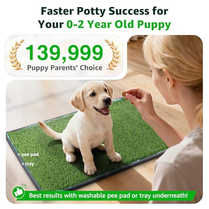 Artificial Grass Pad for Dogs Potty: 45.2x27.5 Inches Fake Grass for Dogs Puppy Potty Training to Pee and Poop on Balcony, Backyard, Patio, Apartment - Protect Floor and Furnitures, 2X Faster Drainage - size: XXXL-45.2"x27.5"