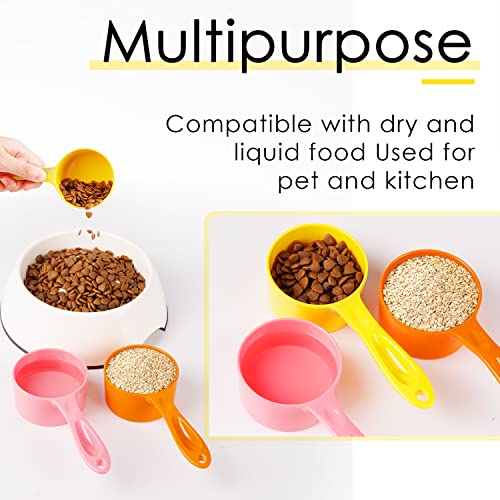 SUPERDESIGN 1 Cup Dog Food Scoop for Container Melamine Measuring Scoop for Dogs Cats Birds and Rabbits Pet Food Feeding Scoop Dishwasher Safe - Yellow - color: Yellow - 1 Cup