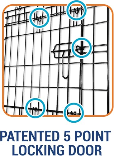 Precision Pet Products One Door Provalue Wire Dog Crate, 30 Inch, For Pets 30-50 lbs, With 5-Point Locking System - size: 30.0"L x 19.0"W x 21.0"H