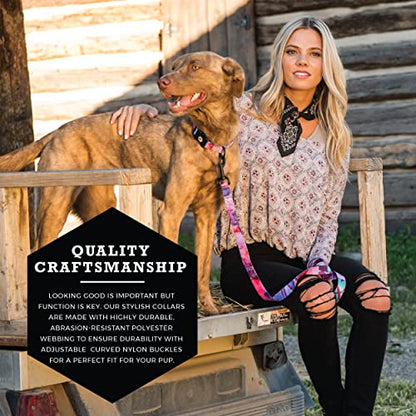 Wolfgang Heavy Duty, Adjustable Dog Collar with Quick Release Nylon Buckle for Walking & Training, Daydream Print, Small - color: DayDream Print, size: Small (5/8 Inch x 8-12 Inch)