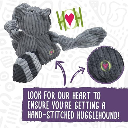 HuggleHounds Knottie Plush Dog Toy - Dog Stuffed Animal Toy, Squeaky Puppy Toys, for Small, Medium & Large Dogs, Durable Plush to Keep Them Busy - Angus Cow, Large - size: Large, style: Angus Cow