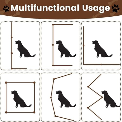 Extra Wide Clear Dog Gate 31" Tall Clear Acrylic Freestanding Dog gate Transparent Pet Gate for Doorways Stairs 4 Panel(55"-92" W) - size: 31"H x 96"W (4 Panels x 24"W Each)