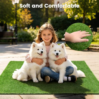 48" x 32" Fake Grass Mat for Dogs, Premium Washable Artificial Turf Grass Rug for Patio Lawn Balcony Door Dog Pet Pee Potty Training - size: 48"L x 32"W