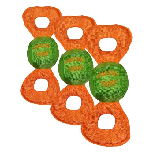 Jolly Pets Jolly Tug Dog Tug and Squeak Toy, Extra Large (Assorted Colors) (Pack of 3) - size: Extra-Large (Pack of 3)