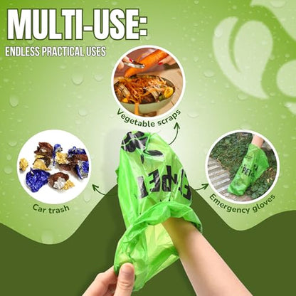 Pet N Pet 1080 Counts Green Poop Bags for Dogs, 41% Plant Based & 59% PE Extra Thick Dog Poop Bags Rolls, 9" x 13", Unscented Pet Waste Bag - size: 1 Count (Pack of 1080), style: Unscented - Green
