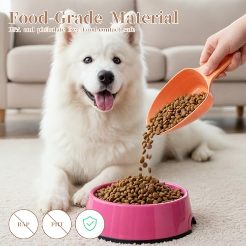 Dog Food Scoop with Precise Markings - 1 & 1/2 & 1/4 Cup Food-Grade Melamine Pet Food Measuring Cup, Durable Food Feeding Scoop for Dog Cat Bird and Rabbit