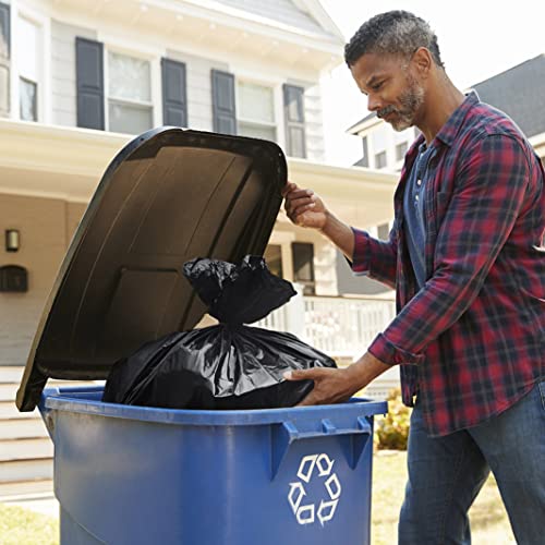 8 Gallon 40 Counts Strong Medium Trash Bags Garbage Bags by Teivio, Bathroom Trash Can Bin Liners, Plastic Bags for home office kitchen, Black - size: 40 Count (Pack of 1)