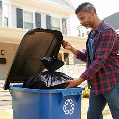 8 Gallon 40 Counts Strong Medium Trash Bags Garbage Bags by Teivio, Bathroom Trash Can Bin Liners, Plastic Bags for home office kitchen, Black - size: 40 Count (Pack of 1)