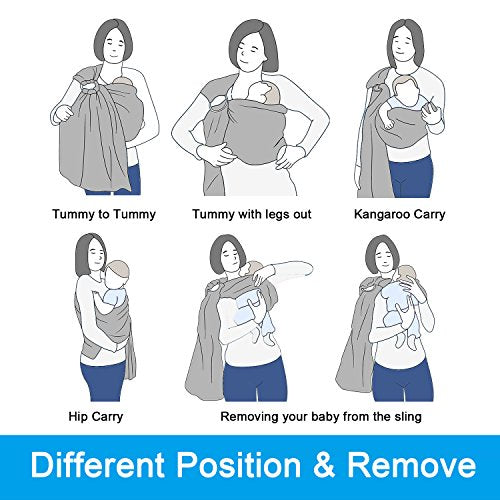 Breathable Mesh Ring Sling Baby Carrier for Infant and Toddler, Lightweight Quick Dry Baby Wrap Carrier for Warm Weather, Travel, Outdoor Walks and Daily Use, Blue - color: Blue