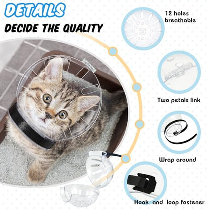 8 Pcs Cat Muzzle Set with Adjustable Cat Bathing Bag, Breathable Muzzle Pet for Shower Grooming Brush Tick Remover Tool Nail Clipper Nail File for Dog, Bunny Cleaning Trimming(L Size,Blue) - size: L Size