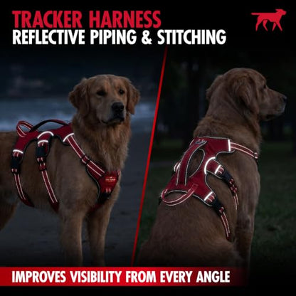 Tuff Pupper Escape Proof No Escape Dog Harness | 5 Point Adjustable Fit Harness for Dogs | Padded Dog Harnesses | Handle Dog Lift Harnesses - color: Hot Pink, size: Medium: 22-27 Inch Chest