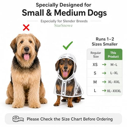 Clear Dog Poncho, Transparent PVC Cape Style Pet Rain Jacket with Hidden Leash Hole, Suitable for Most Dog Breeds(2-25lbs) (Transparent, s-3xl) (White, XX-Large) - color: white, size: XX-Large