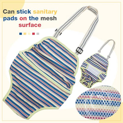 Dog Diapers Female,Female Dog Diapers for Heat Large Dogs, Washable Onesie Sanitary Pantie with Adjustable Suspender Washable, Reusable Period Panties Doggie Diaper, XL - color: Dark blue, size: X-Large