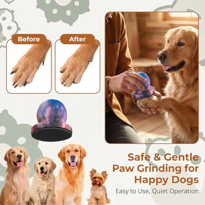 Dog Nail File with 6Pcs Replaceable Filing Disc, Dog Scratch Board for Safe and Easy Nail Care, Dogs Nails Scratch Board Ensures Smooth and Healthy Nails for Dogs and Cats