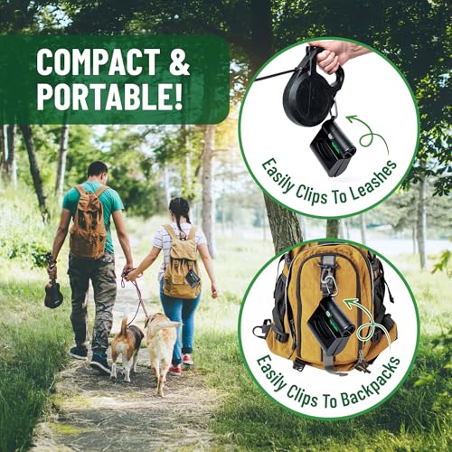 Small Pet Select Pooper Scooper, Dog Poop Scoop w/Bags for Pet Waste, Portable Design with Leash Clip and Bag Dispenser