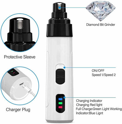 Silent Groom Pro Nail Grinder, Silent Grind Pro for Dogs, Silent Grind Pro, Silent Grind Pro Dog Nail Trimmer, New Electric Dog Nail Clippers for Dog Nail Grinders Rechargeable